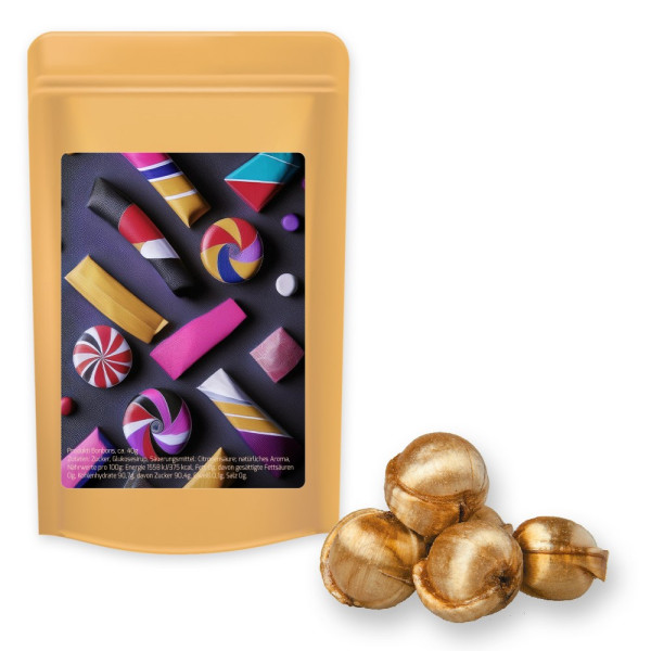 Goldnüsse Bonbons, ca. 40g, Standbeutel Midi