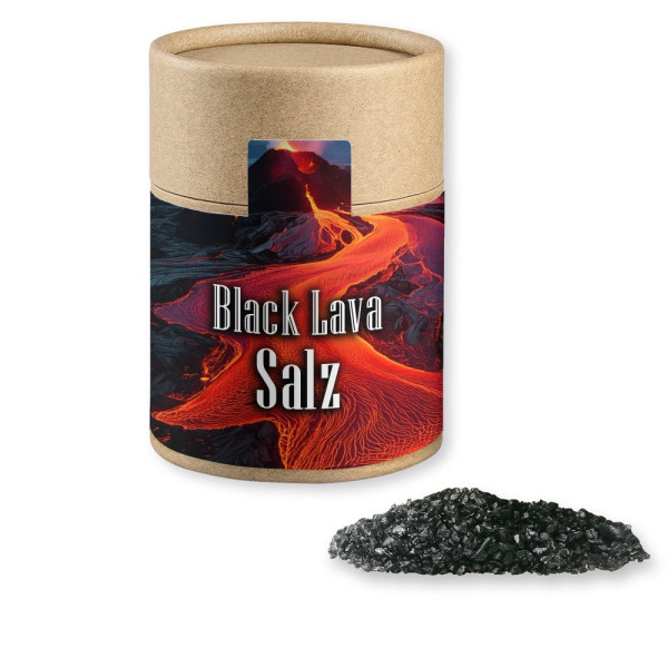 Gewürzmischung Black Lava Salz, ca. 135g, Kraftpapierdose Midi