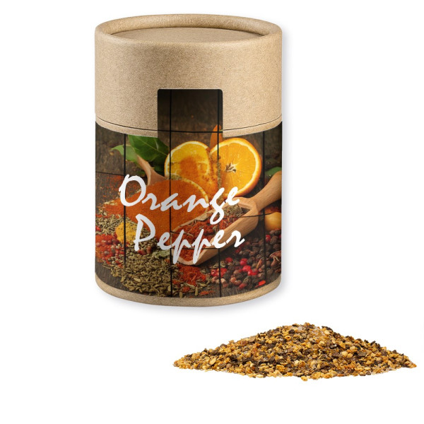 Gewürzmischung Orangen-Pfeffer, ca. 75g, Kraftpapierdose Midi